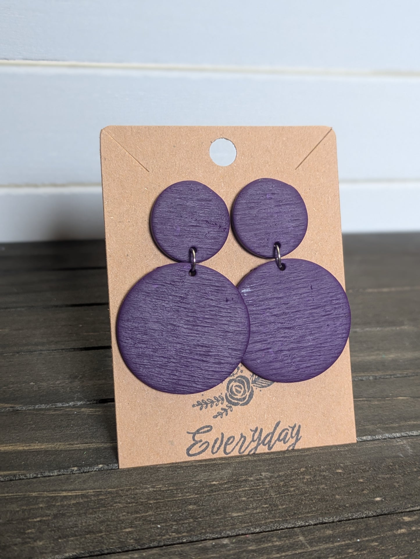 Purple Circle Dangles