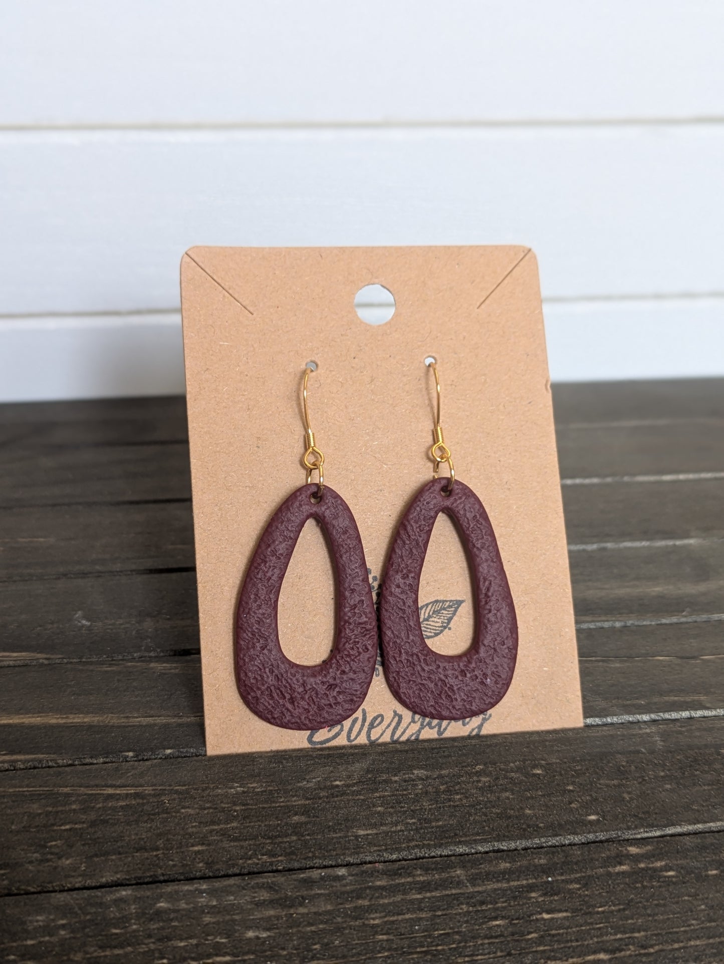 Burgundy Drop Dangles