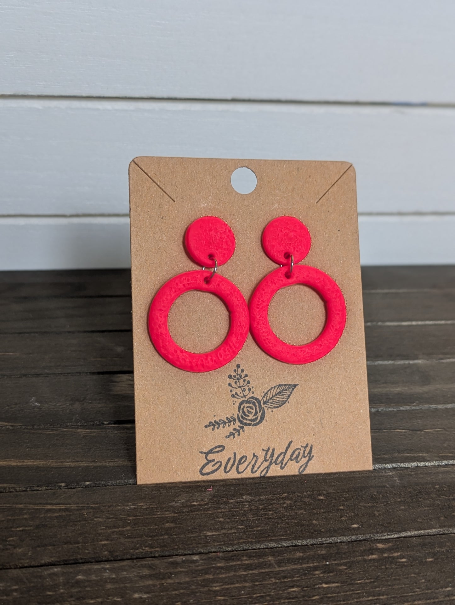 Fuchsia Open Circle Dangles