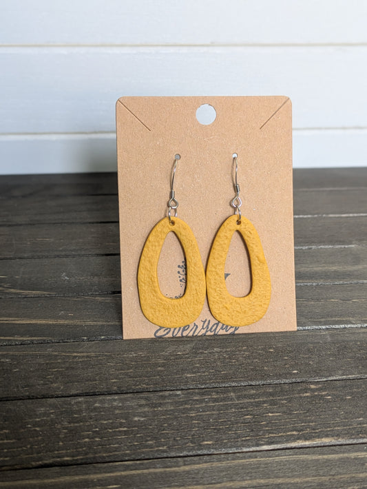 Mustard Yellow Drop Dangles