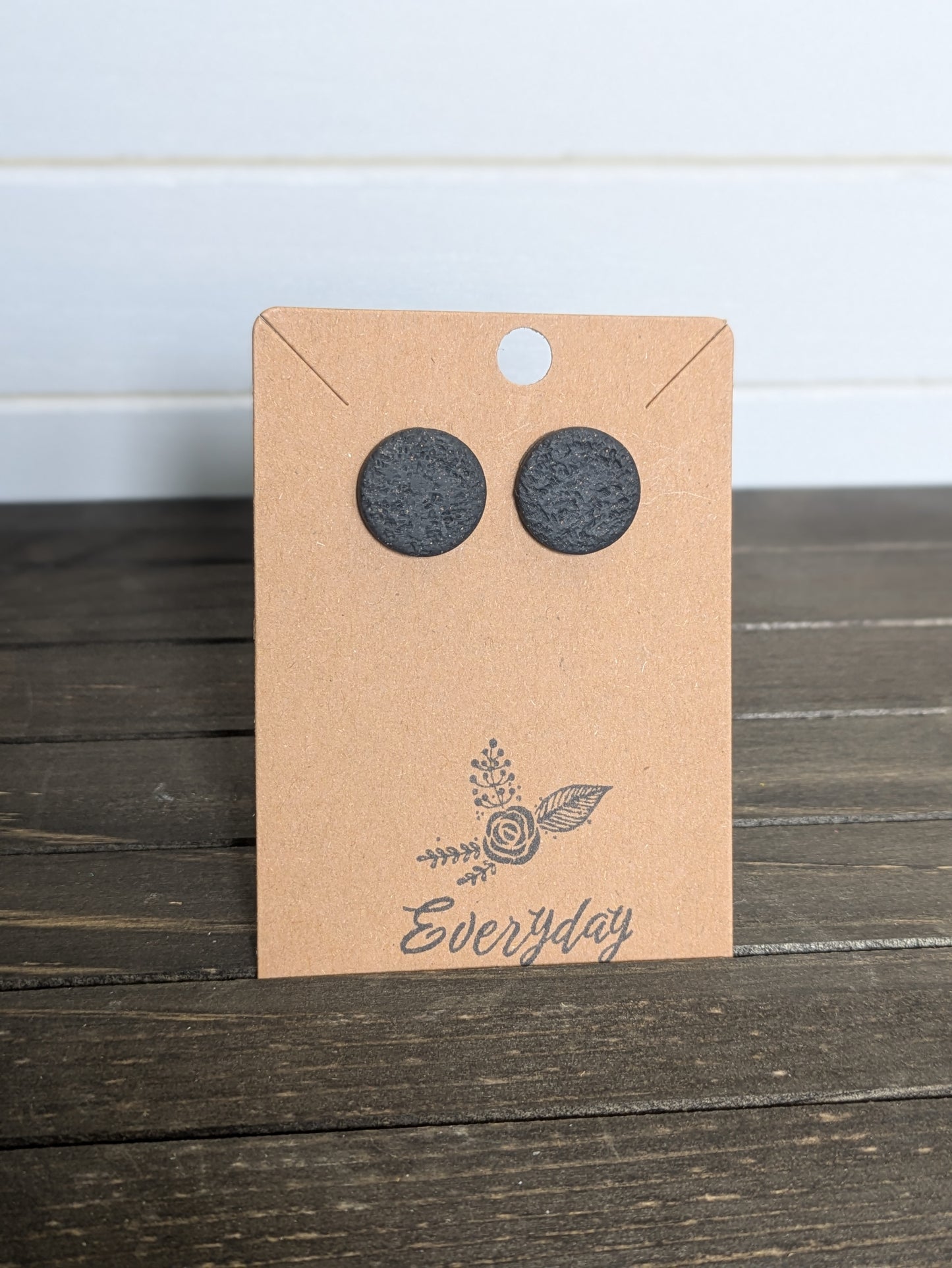 Black Circle Studs