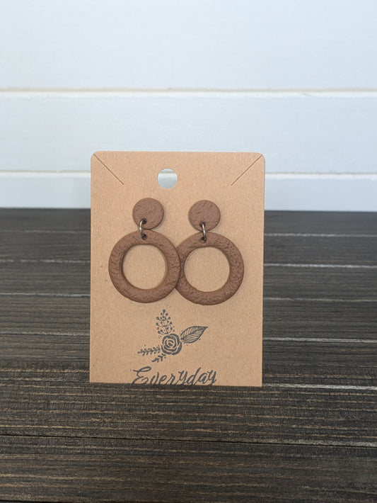 Light Brown Circle Dangles